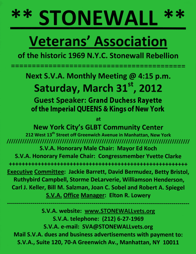 SVA Meeting March 2012