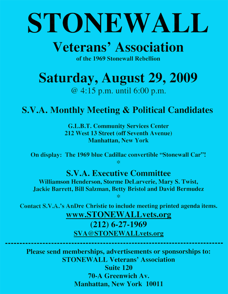 SVA Meeting Notice August 29 2009