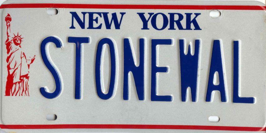 New York State Statue of Liberty Custom License Plate: STONEWAL
