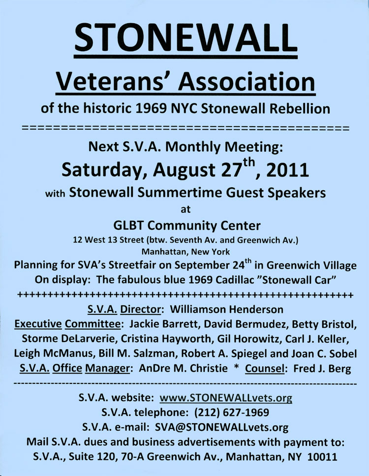 SVA Meeting August 2011