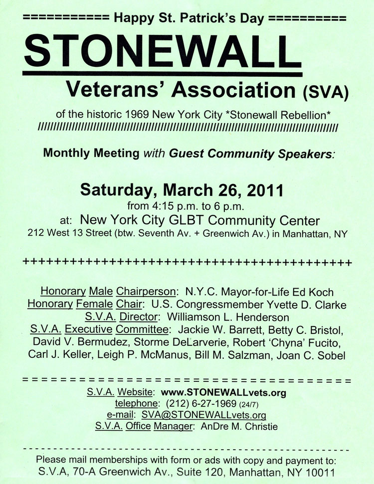 SVA Meeting March 2011
