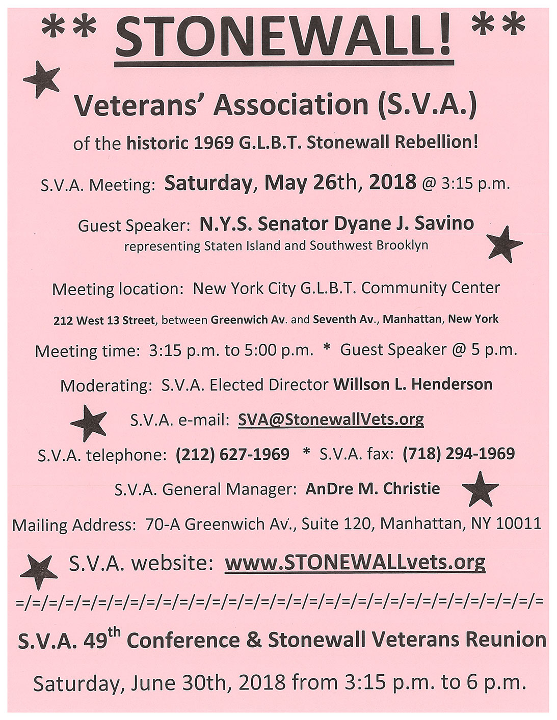 SVA Meeting May 2018